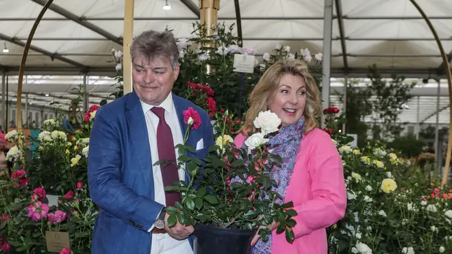 Lord and Lady Carnarvon at the RHS Chelsea Flower Show last year