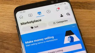 Facebook Marketplace on a smartphone