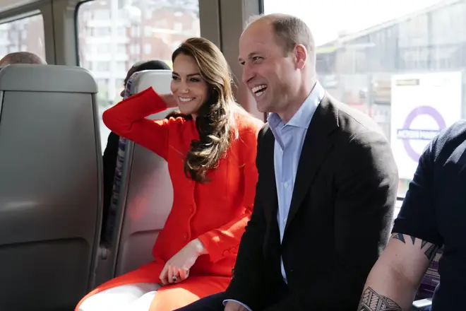 Kate and William on the Elizabeth line
