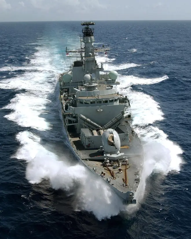 A Royal Navy Type 23 frigate was scrambled to shadow the Russian armada