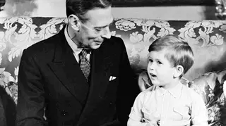 King George VI with his grandson Charles in 1951