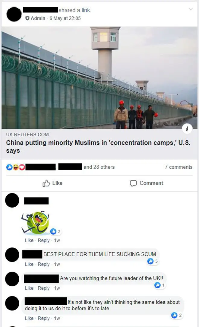 Another example of a far-right post on Facebook