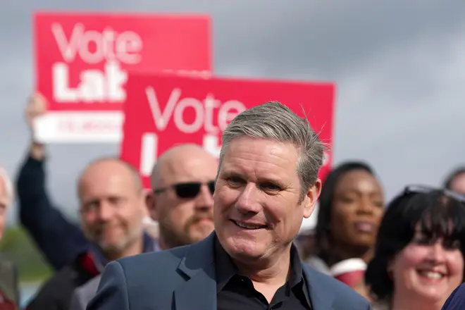 Labour leader Sir Keir Starmer joins party members in Chatham, Kent, where Labour has taken overall control of Medway Council for the first time since 1998 after winning 30 of its 59 seats in the local elections. Picture date: Friday May 5, 2023.