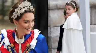 Kate Middleton and her daughter Princess Charlotte wore matching floral crowns to King Charles's Coronation