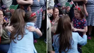 Kate comforted an overwhelmed young royal fan