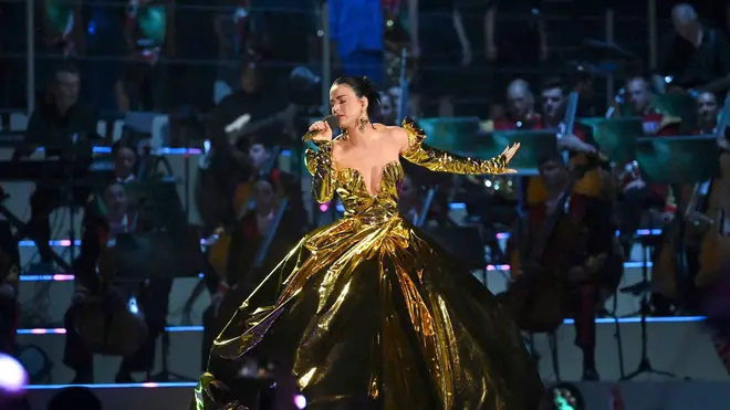 Katy Perry performs during the concert at Windsor Castle in Windsor