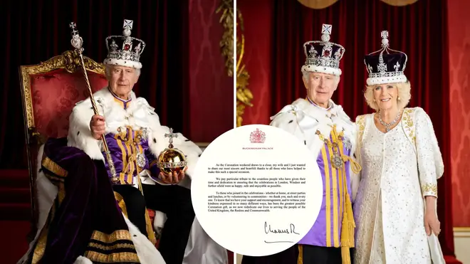 King Charles III has today thanked the nation for their "sincere and heartfelt thanks" following Saturday&squot;s Coronation, as Buckingham Palace unveil four new official photographs commemorating the occasion.