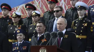 Vladimir Putin delivers his Victory Day speech