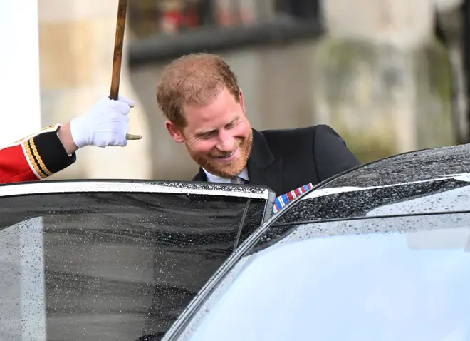 The Prince made a dash for Heathrow airport soon after the ceremony.
