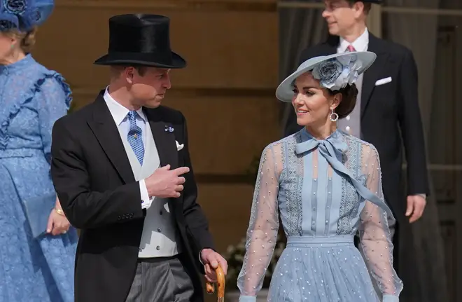 Prince William and Kate Middleton at Tuesday's Buckingham Palace garden party