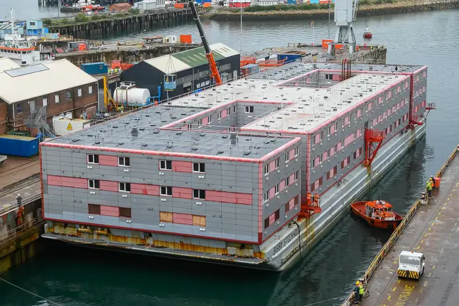 Some asylum seekers are to be housed in a massive barge