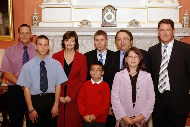 Mr Clark (second from right, back row) in a meeting with wife of former PM Cherie Blair and some of his constituents