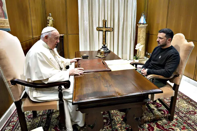 The pair spoke for around 40 minutes during the audience at the Vatican