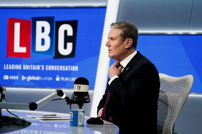 Sir Keir Stamer told LBC he didn't speak to Sue at all during the partygate investigation
