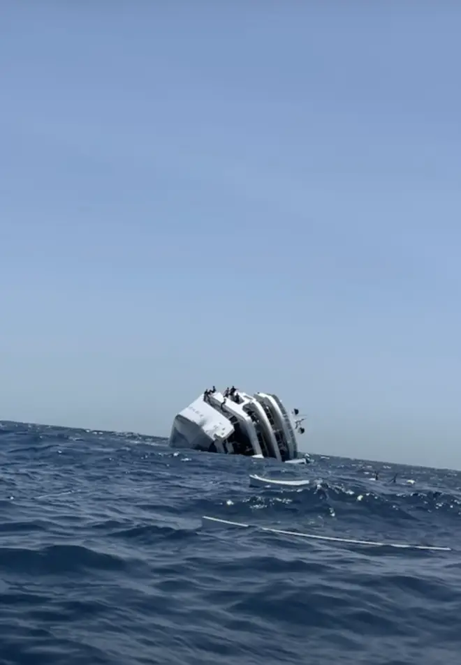 The vessel capsized in the Red Sea before sinking