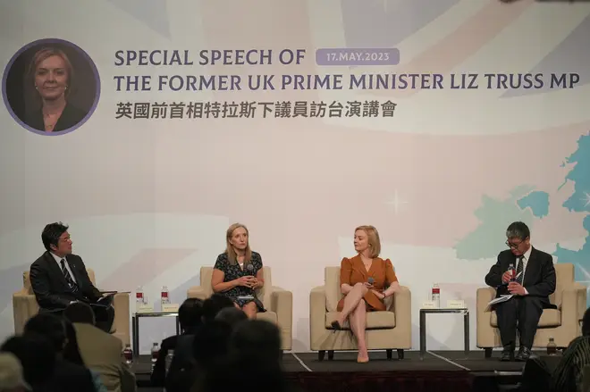 Former British Prime Minister Liz Truss in Taiwan