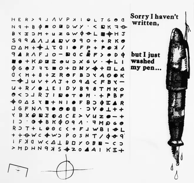 A letter from the Zodiac killer, who often sent letters to press in Northern California about his killings.