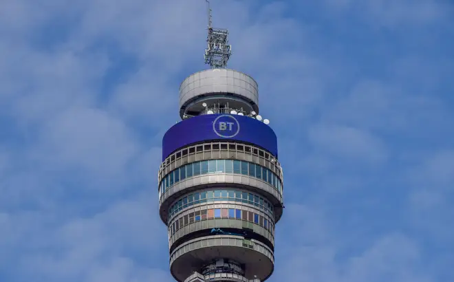 A view of the BT Tower in central London, as the telecoms giant accounces it will cut 55,000 jobs by 2030