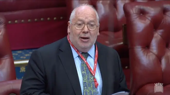 Lord Harris speaks in the House of Lords.