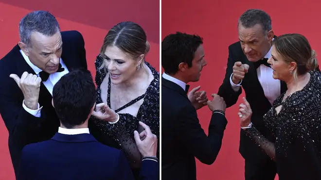 There was an uncomfortable confrontation on the red carpet between Tom Hanks and a staffer at Cannes