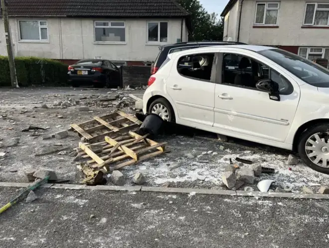 The aftermath of riots in Ely, Cardiff