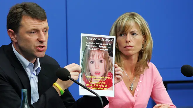 Madeleine McCann's parents Kate and Gerry at a press conference in Portugal