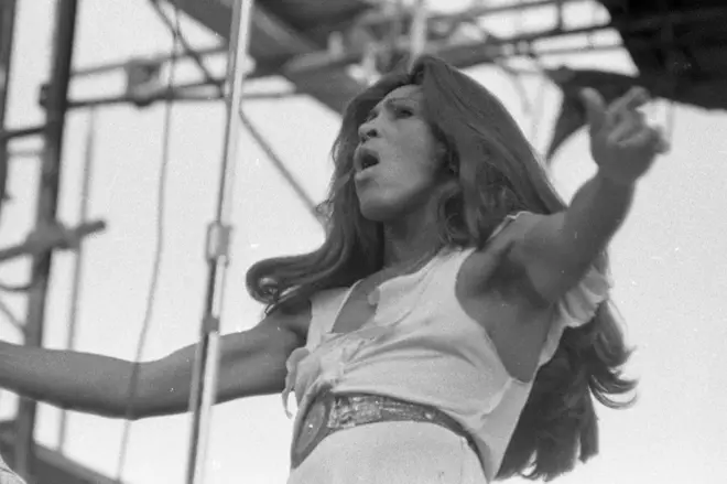 Turner performs at the Festival of Hope at Roosevelt Raceway in Westbury, New York on August 13, 1972.