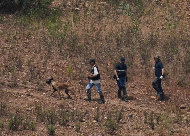 Sniffer dogs were also used during the search.