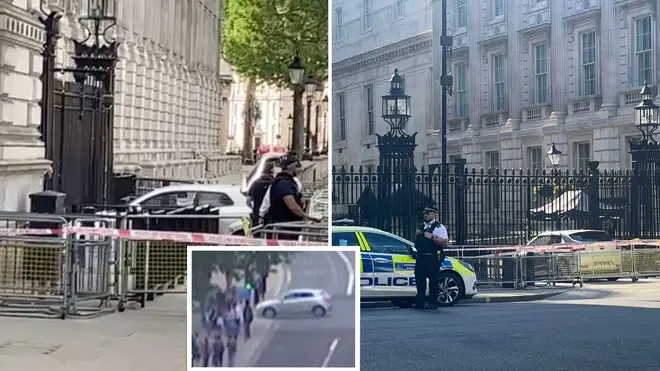 Armed police sealed off Downing Street