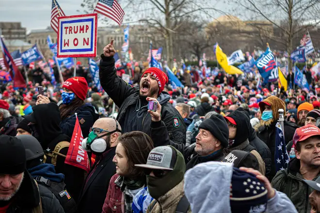 Pro-Trump supporters and far-right forces flooded Washington DC on January 6, 2021, to protest Trump's election defeat.