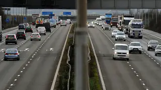 Vehicles on a motorway