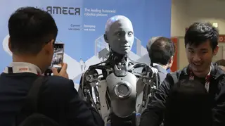 A robot designed by Engineers Arts and called Ameca