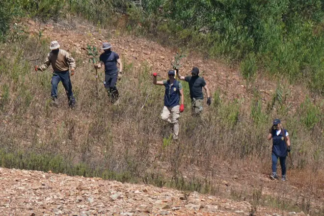 Portuguese police spent three days searching near the reservoir
