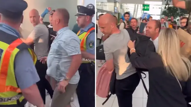Anthony Taylor was ambushed by furious Roma supporters at the airport in Budapest