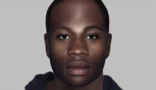 An e-fit image has been released by police of a man who died on board an aircraft to the UK, as they try to identify the victim.