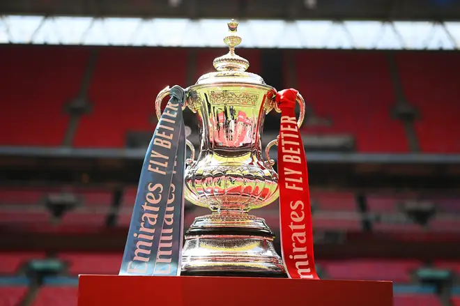 The FA Cup trophy seen ahead of the final