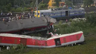 The scene of the crash