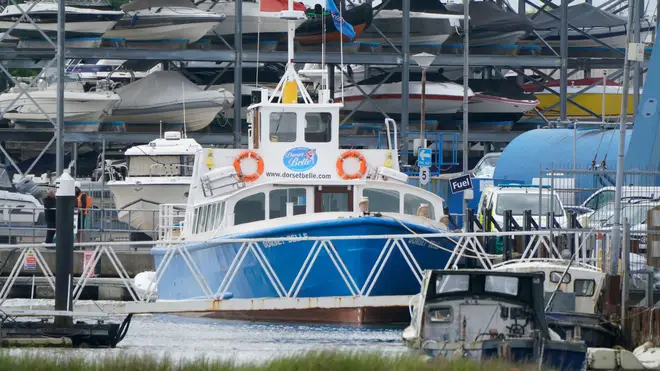 A cruise boat called the Dorset Belle was impounded at Cobb's Quay Marina in Poole, Dorset