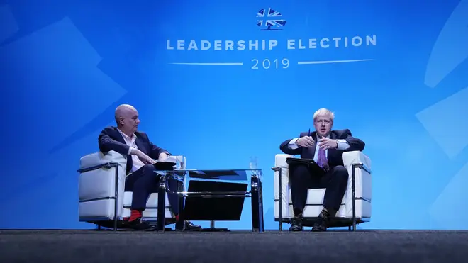 Tory leadership candidate Boris Johnson was interviewed by Iain Dale at the first hustings event in Birmingham