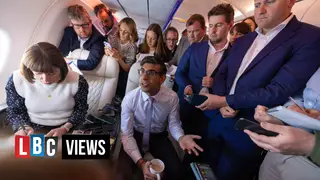 My time on the plane to the US with Rishi Sunak, as PM prepared for AI talks with Joe Biden