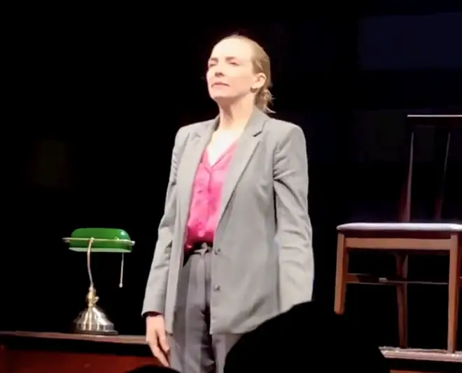 Jodie Comer on stage in her one-woman show
