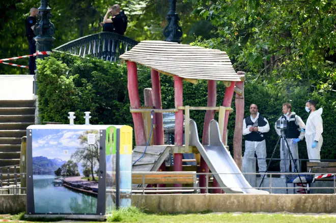 The knife attacker struck at a children's play park