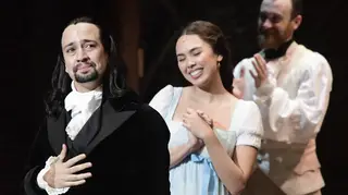 Lin-Manuel Miranda, creator of the award-winning Broadway musical Hamilton, receives a standing ovation at the ending of the play’s premiere held at the Santurce Fine Arts Centre in San Juan, Puerto R
