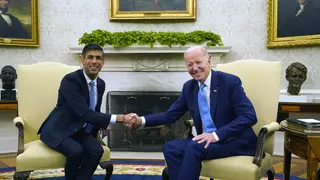 Prime Minister Rishi Sunak and US president Joe Biden in the White House