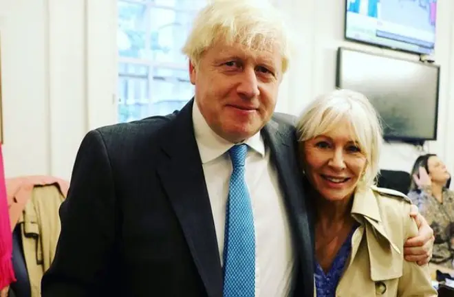 Nadine Dorries with Boris Johnson