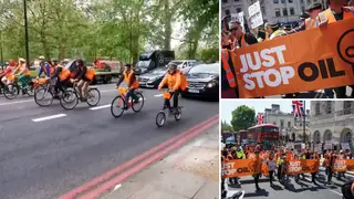 Just Stop Oil used bikes in their protest for the first time