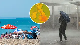Temperates look set to hit 32 degrees on Sunday, equalling Saturday's hottest day of the year - but storms are on the horizon for parts of the UK.