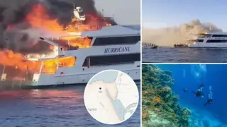 Three Britons missing after boat bursts into flames in the Egyptian Red Sea