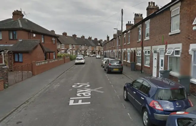 Flax Street in Stoke on Trent where the two children were found dead