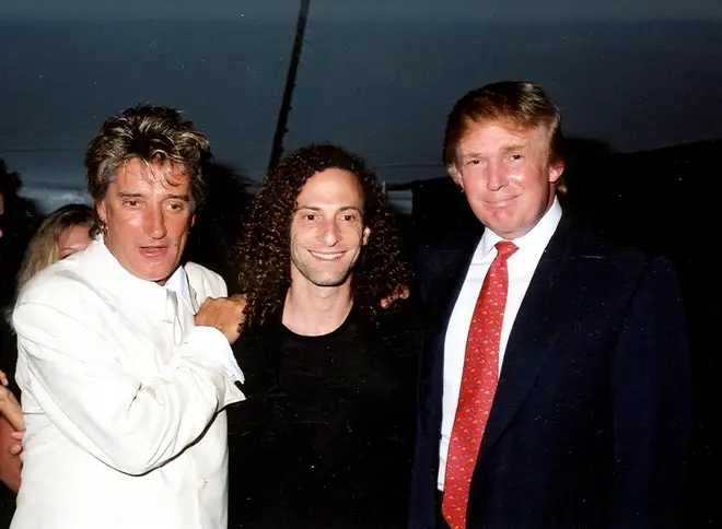 Rod Stewart and Donald Trump at Mar-a-Lago.